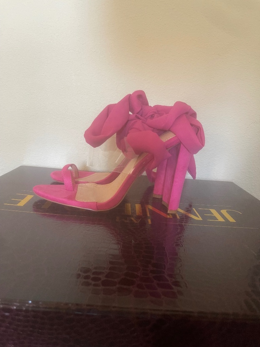 Pink Fashion Nova Block Heels